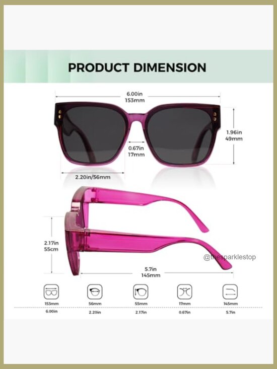 Oversized Fit Over Glasses Polarized Sunglasses, UV400 Protection main image 7